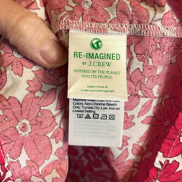 J.Crew Button-Front Ruffleneck Popover
In Blushing Meadow Size Small - Picture 8 of 11